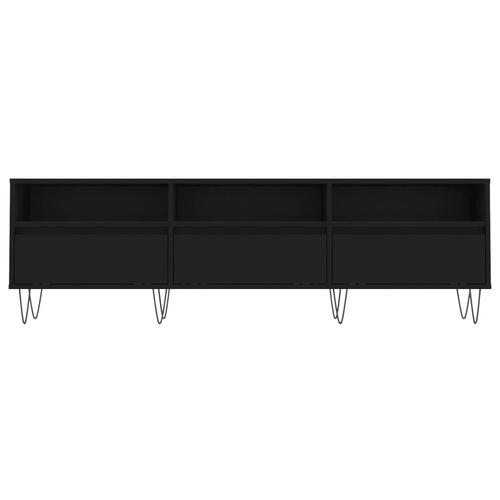 Tv-bord 150x30x44,5 cm konstrueret træ sort
