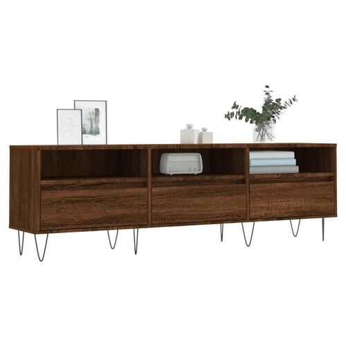 Tv-bord 150x30x44,5 cm konstrueret træ brun egetræsfarve