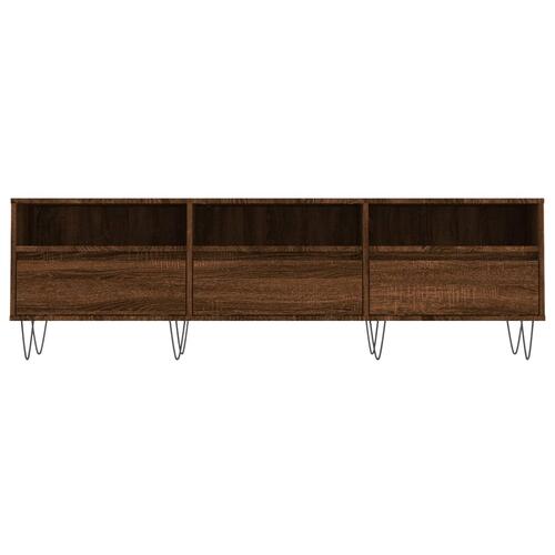 Tv-bord 150x30x44,5 cm konstrueret træ brun egetræsfarve