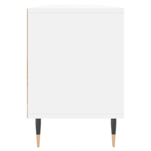 Tv-bord med opbevaring - 150 × 30 × 44,5 cm, hvid konstrueret træ