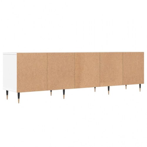 Tv-bord med opbevaring - 150 × 30 × 44,5 cm, hvid konstrueret træ