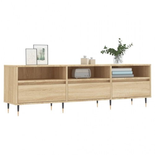 Tv-bord 150×30×44,5 cm i konstrueret træ - sonoma-eg