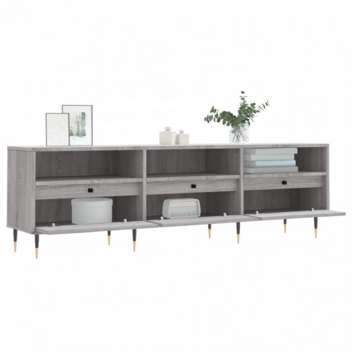 Tv-bord 150×30×44,5 cm i konstrueret træ - grå sonoma-eg