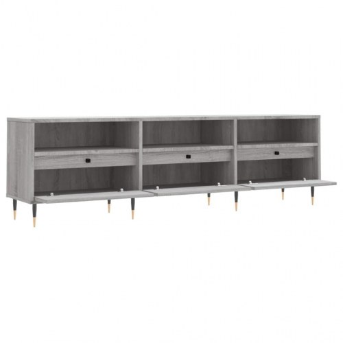 Tv-bord 150×30×44,5 cm i konstrueret træ - grå sonoma-eg