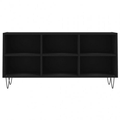 Tv-bord 103,5x30x50 cm konstrueret træ sort