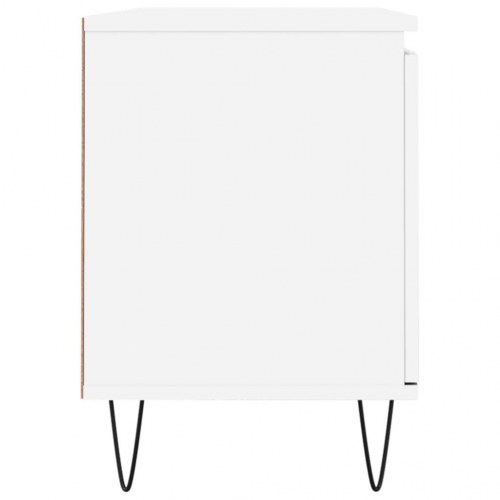 Tv-bord med opbevaring 104×35×50 cm - hvidt konstrueret træ