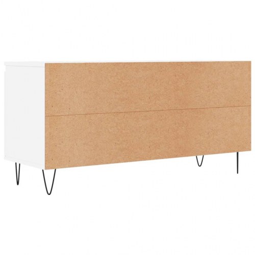 Tv-bord med opbevaring 104×35×50 cm - hvidt konstrueret træ