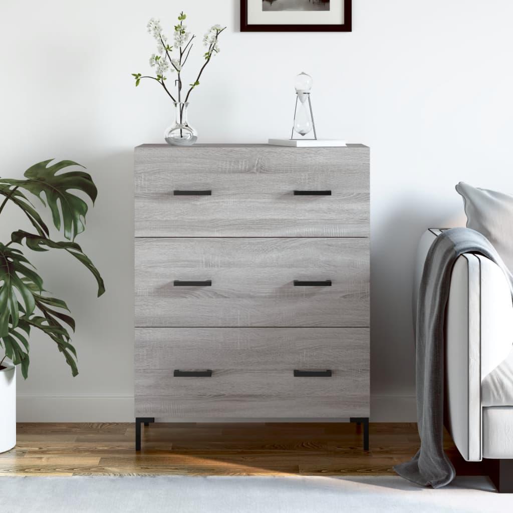 Skænk 69,5X34X90 Cm Konstrueret Træ - Grå sonoma-eg