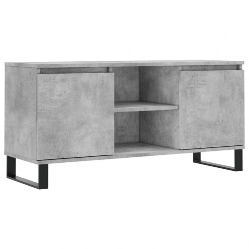 TV-bord i konstrueret træ 104 x 35 x 50 cm - betongrå
