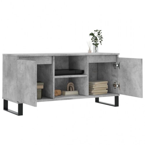 TV-bord i konstrueret træ 104 x 35 x 50 cm - betongrå