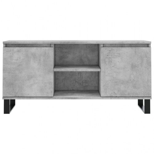TV-bord i konstrueret træ 104 x 35 x 50 cm - betongrå