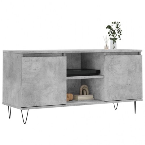Tv-bord i konstrueret træ - 104×35×50 cm, betongrå