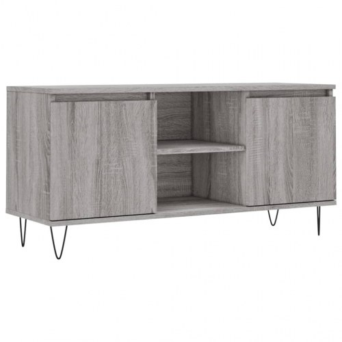 Tv-bord 104x35x50 cm konstrueret træ grå sonoma-eg