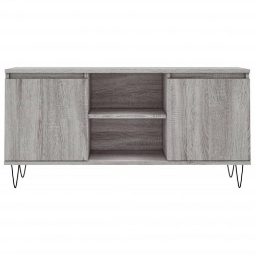 Tv-bord 104x35x50 cm konstrueret træ grå sonoma-eg