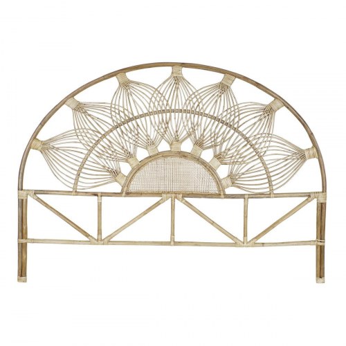 Sengegavl brun natur 180 × 90 cm spanskrør