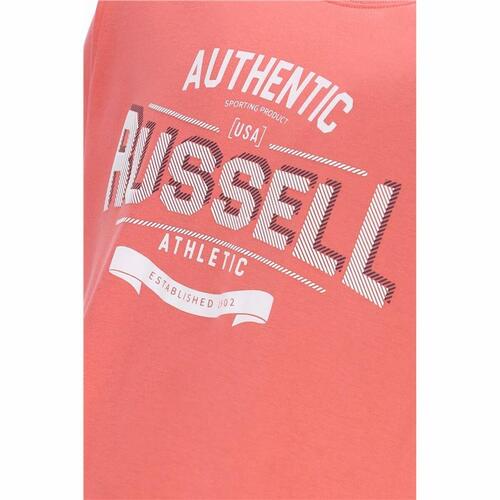 Kortærmet T-shirt til Mænd Russell Athletic Amt A30081 Orange Koral L