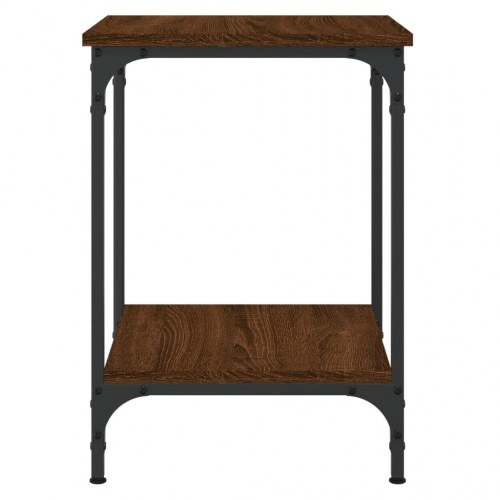 Sofabord 40x40x55 cm konstrueret træ brun egetræsfarve