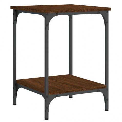 Sofabord 40x40x55 cm konstrueret træ brun egetræsfarve