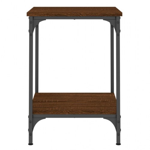 Sofabord 40x40x55 cm konstrueret træ brun egetræsfarve