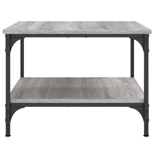 Sofabord 55x55x40 cm konstrueret træ grå sonoma-eg