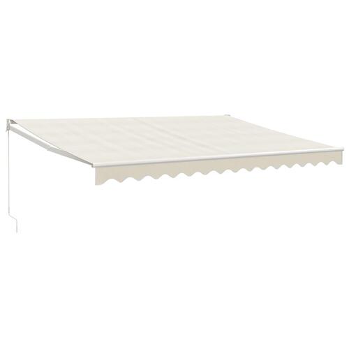 Foldemarkise manuel betjening 4x3 m stof aluminium creme