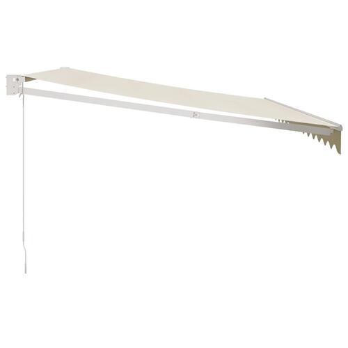 Foldemarkise manuel betjening 4x3 m stof aluminium creme