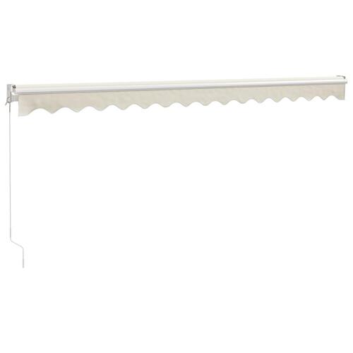 Foldemarkise manuel betjening 4x3 m stof aluminium creme