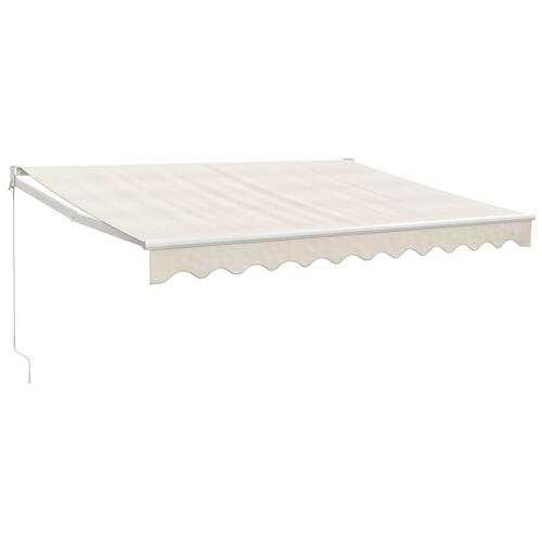 Foldemarkise manuel betjening 3x2,5 m stof aluminium creme