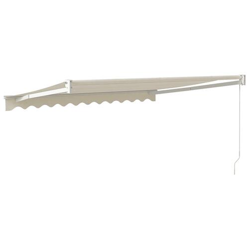 Foldemarkise manuel betjening 3x2,5 m stof aluminium creme