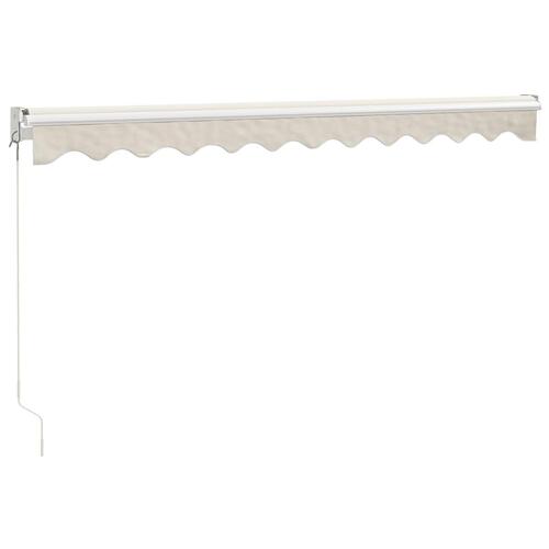 Foldemarkise manuel betjening 3x2,5 m stof aluminium creme