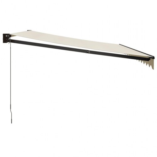 Foldemarkise manuel betjening 4x3 m stof aluminium creme