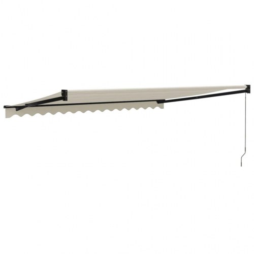 Foldemarkise manuel betjening 4x3 m stof aluminium creme