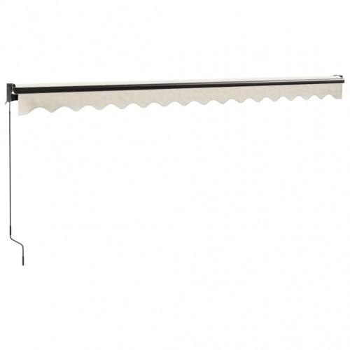 Foldemarkise manuel betjening 4x3 m stof aluminium creme