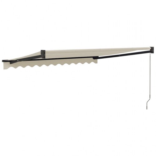 Foldemarkise med manuel betjening 3,5 x 2,5 m - creme
