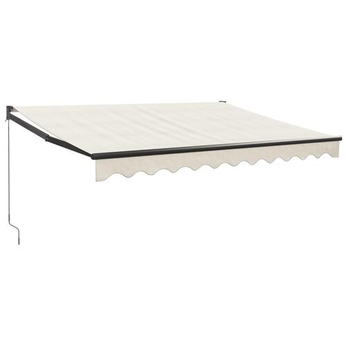Foldemarkise manuel betjening 3x2,5 m stof aluminium creme