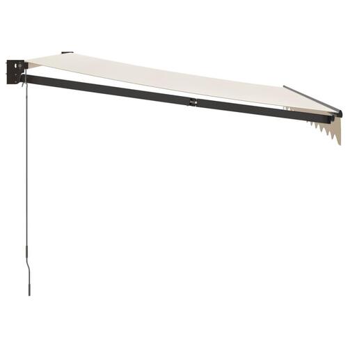 Foldemarkise manuel betjening 3x2,5 m stof aluminium creme
