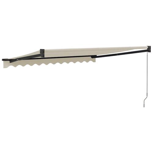 Foldemarkise manuel betjening 3x2,5 m stof aluminium creme