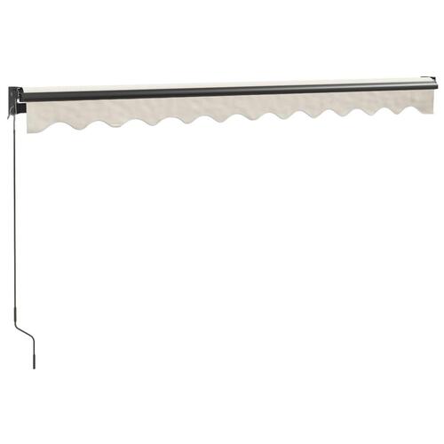 Foldemarkise manuel betjening 3x2,5 m stof aluminium creme