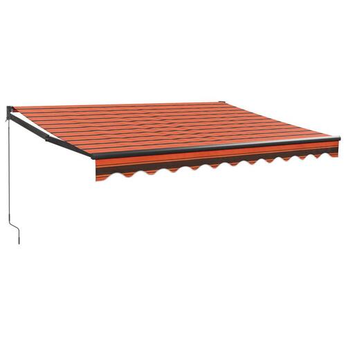 Foldemarkise 3,5x2,5 m stof og aluminium orange og brun