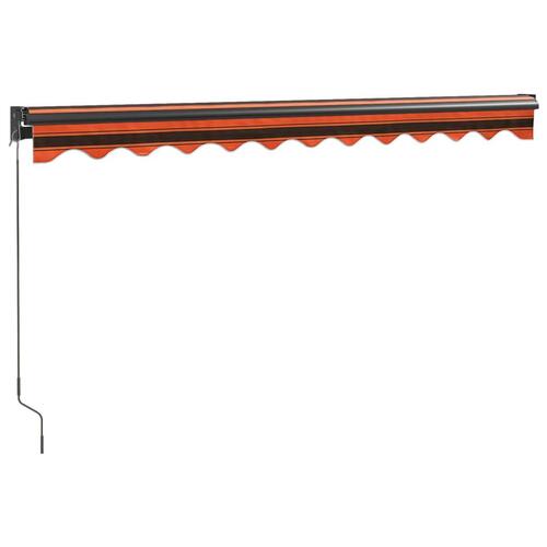 Foldemarkise 3,5x2,5 m stof og aluminium orange og brun