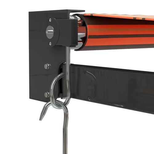 Foldemarkise 3,5x2,5 m stof og aluminium orange og brun