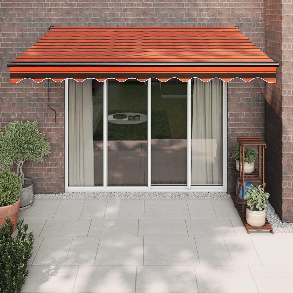 Foldemarkise 3x2,5 m stof og aluminium orange og brun