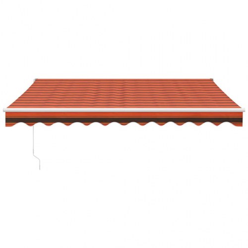 Foldemarkise 3 x 2,5 m - stof og aluminium, orange/brun