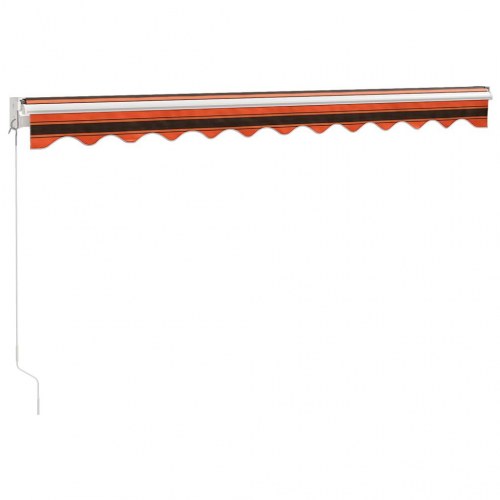 Foldemarkise 3 x 2,5 m - stof og aluminium, orange/brun