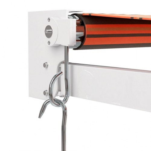 Foldemarkise 3 x 2,5 m - stof og aluminium, orange/brun