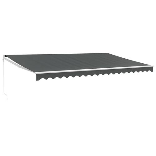 Foldemarkise 5x3 m stof og aluminium antracitgrå