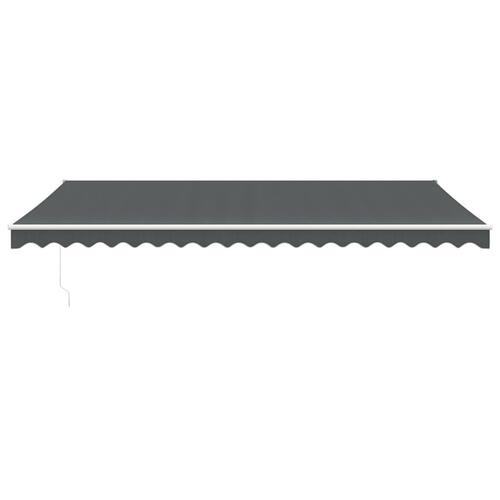 Foldemarkise 5x3 m stof og aluminium antracitgrå