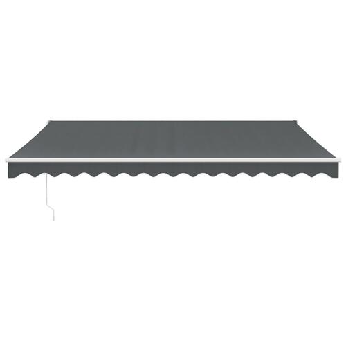 Foldemarkise 4x3 m stof og aluminium antracitgrå