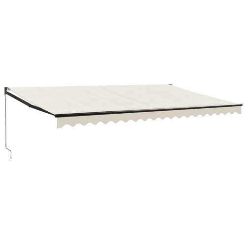 Foldemarkise med manuel betjening 5 x 3 m - creme
