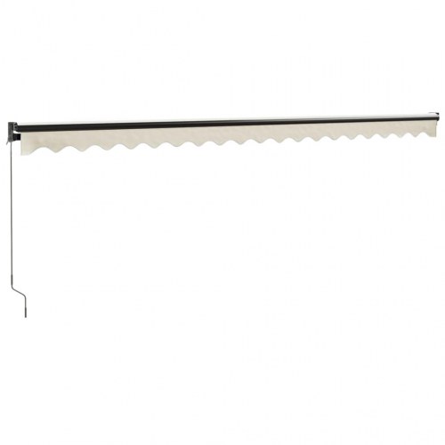 Foldemarkise med manuel betjening 5 x 3 m - creme